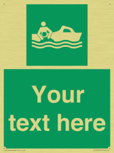 Custom sign safe condition Rescue boat